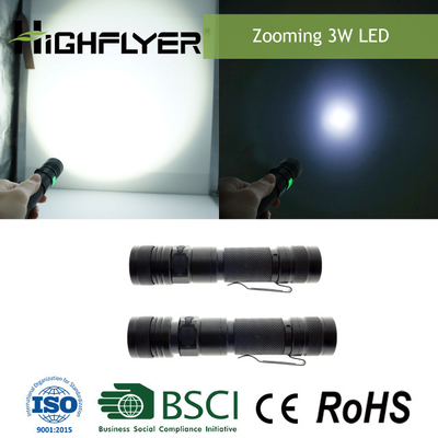 XPE Glow Button Micro USB Akumulatorowa latarka, LED Focus Beam Flashlight