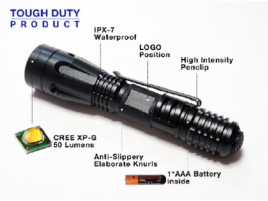 Mini Taktyczny brelok do kluczy EDC Led Torch A7075 Aircarft Aluminium Material