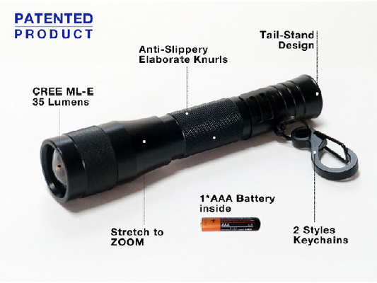 Kieszonkowa ciepła biała latarka LED, brelok Super Bright Lightlight