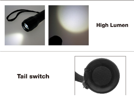 Skidproof EDC LED Latarka 500 Lumen High Brightness 5W Moc wyjściowa