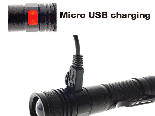 Przenośna ładowalna latarka LED EDC Kompaktowa poświata z ładowaniem micro USB